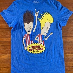 Beavis & Butt-Head Save American Flag MTV T-Shirt